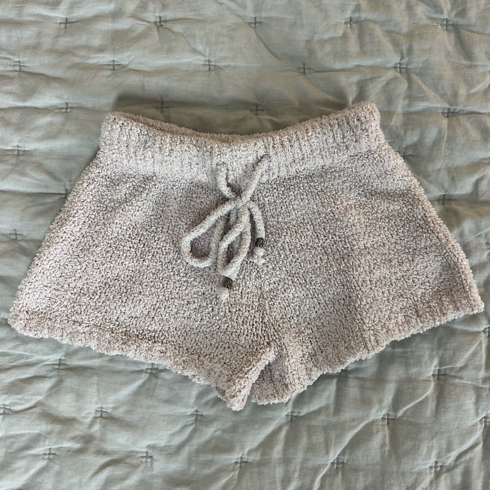 Lily Rain light pink fuzzy shorts